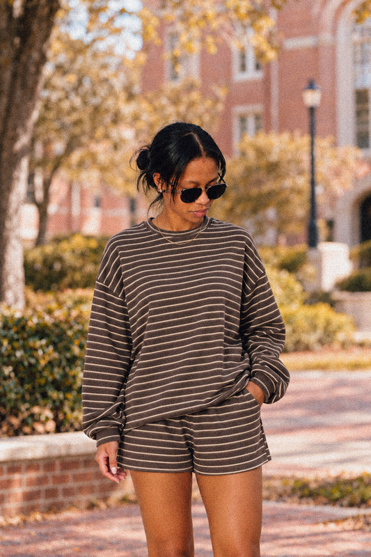 Everyday Striped Top & Shorts Set