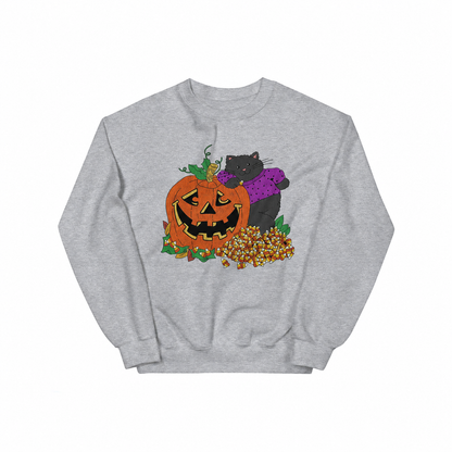 Black Cat & Jack-o’-Lantern Crewneck