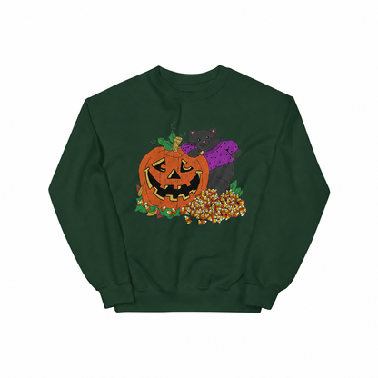 Black Cat & Jack-o’-Lantern Crewneck