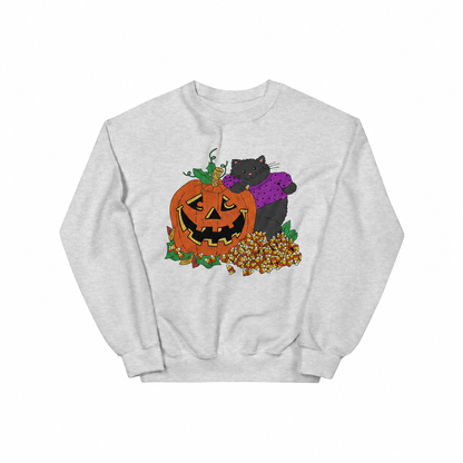 Black Cat & Jack-o’-Lantern Crewneck