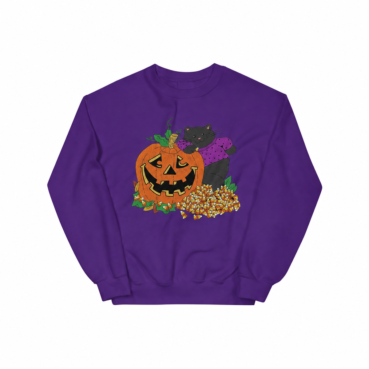 Black Cat & Jack-o’-Lantern Crewneck