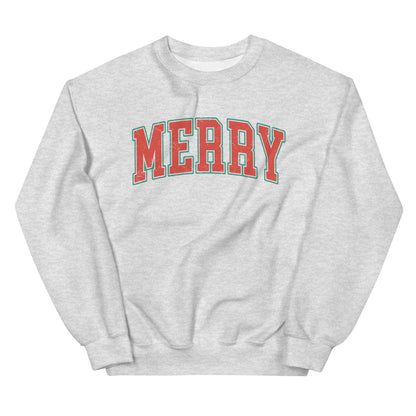 Merry Varsity Letter Graphic Sweatshirt