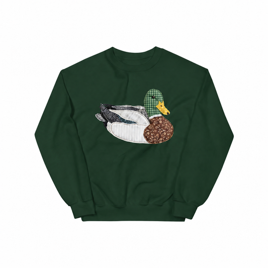 Vintage Faux Patchwork Mallard Sweatshirt