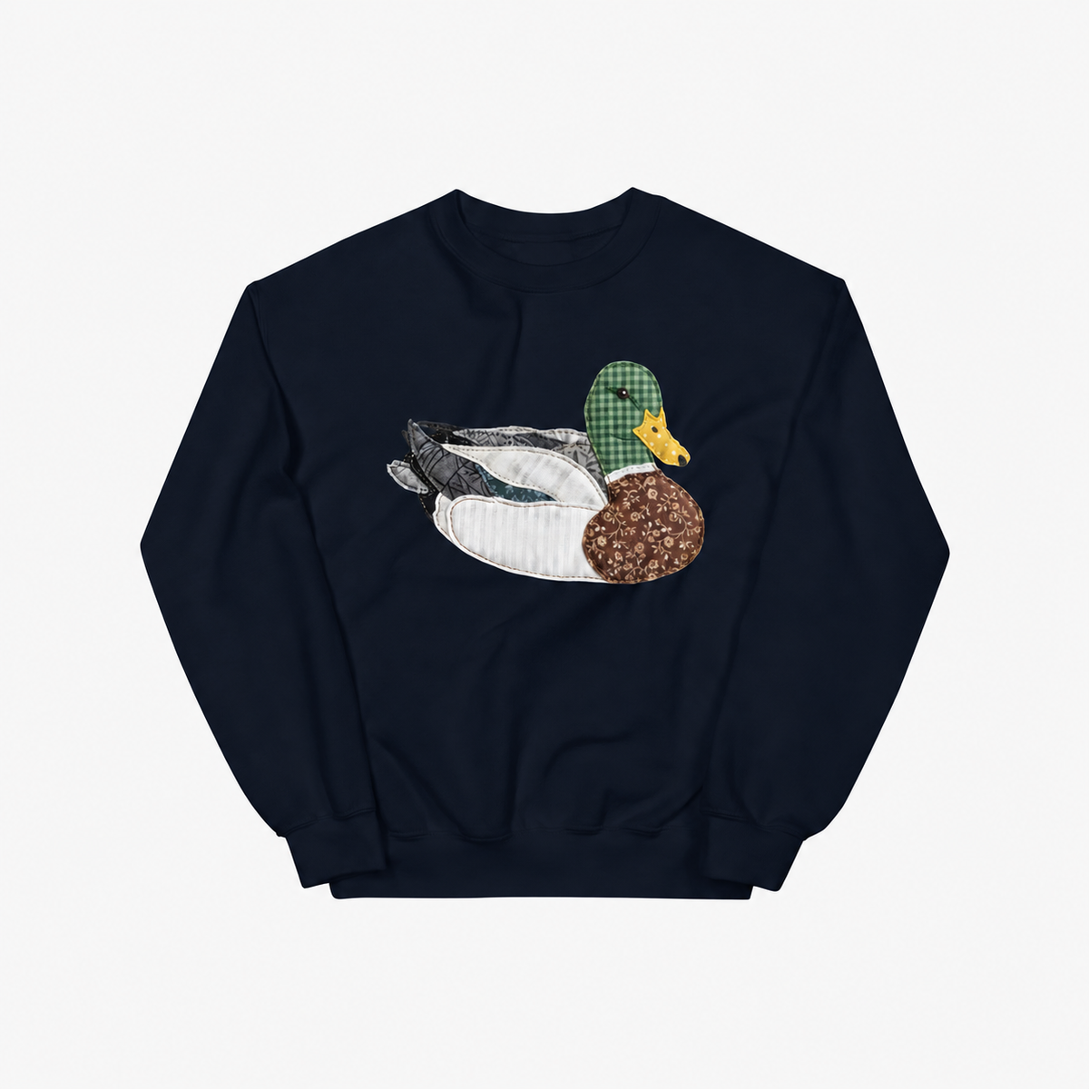 Vintage Faux Patchwork Mallard Sweatshirt