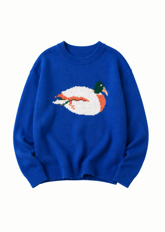 Mallard Duck Drop Shoulder Sweater