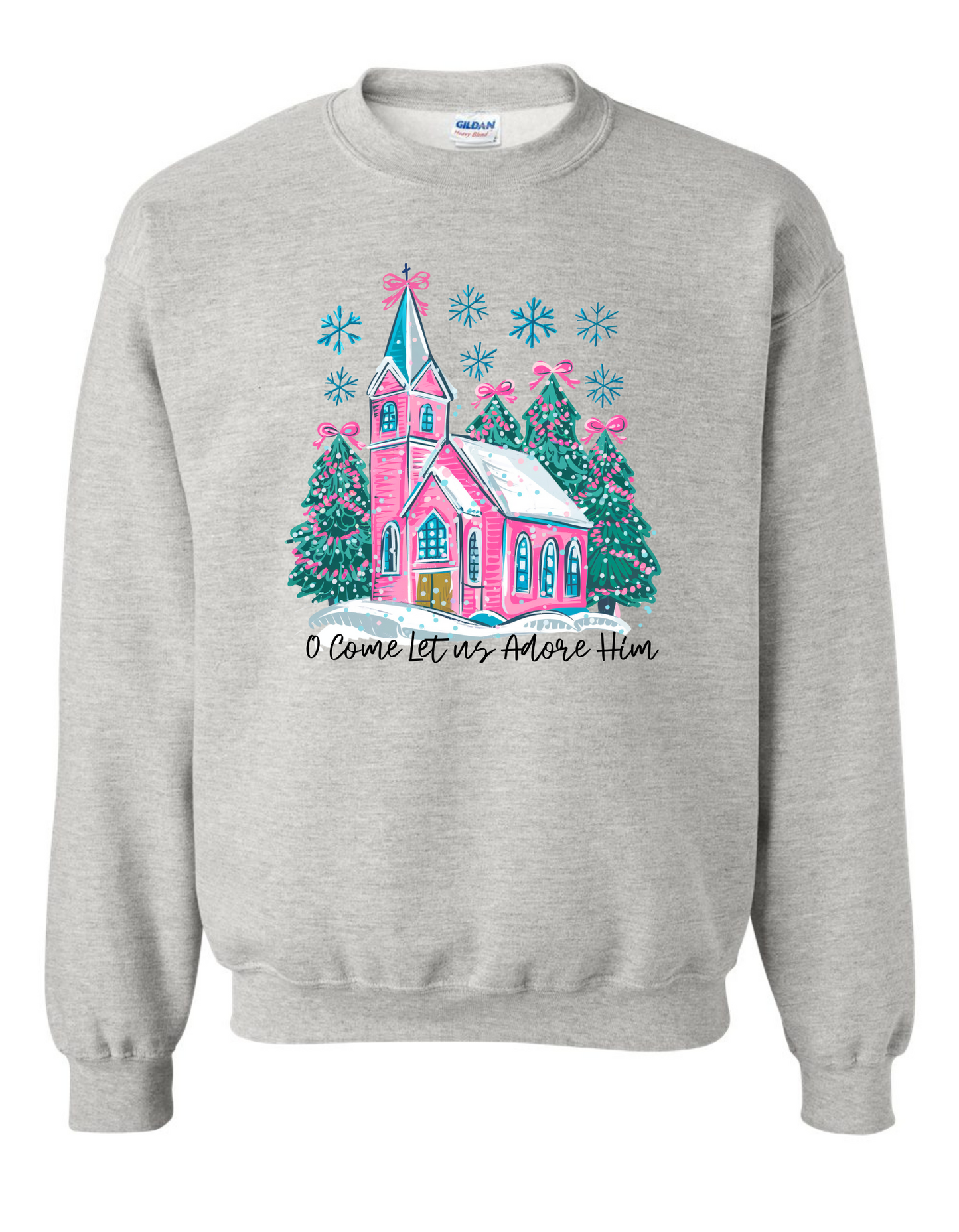 Christmas Pink Church Sweatshirt