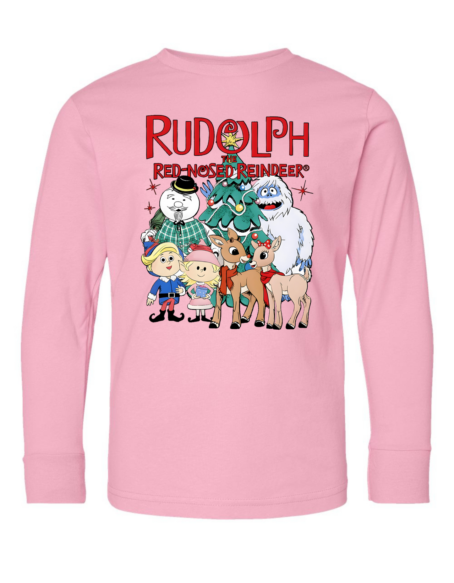 Rudolph the Red-Nosed Reindeer Long Sleeve Comfort Colors + ComfortWash Tee