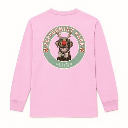 Peppermint Bark Christmas Long Sleeve Graphic Tee