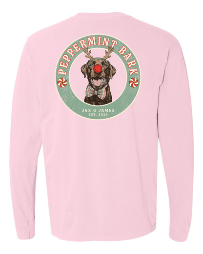 Peppermint Bark Christmas Long Sleeve Graphic Tee