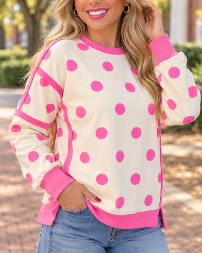Polka Dot Everyday Pullover