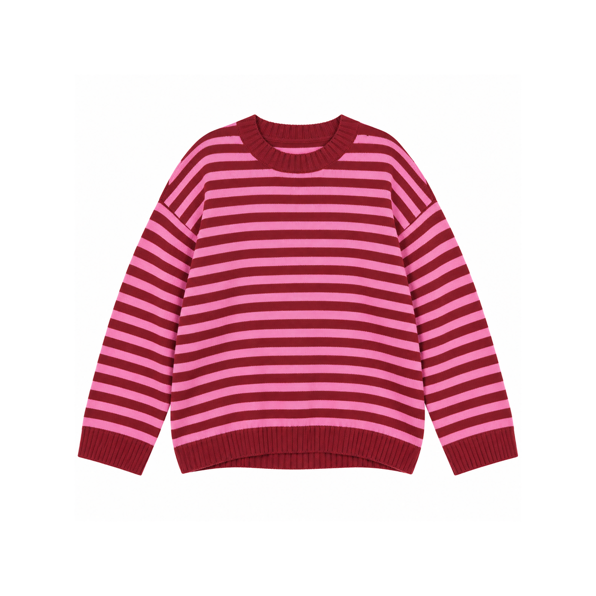 Drop Shoulder Stripe Sweater