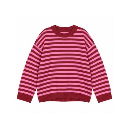 Drop Shoulder Stripe Sweater