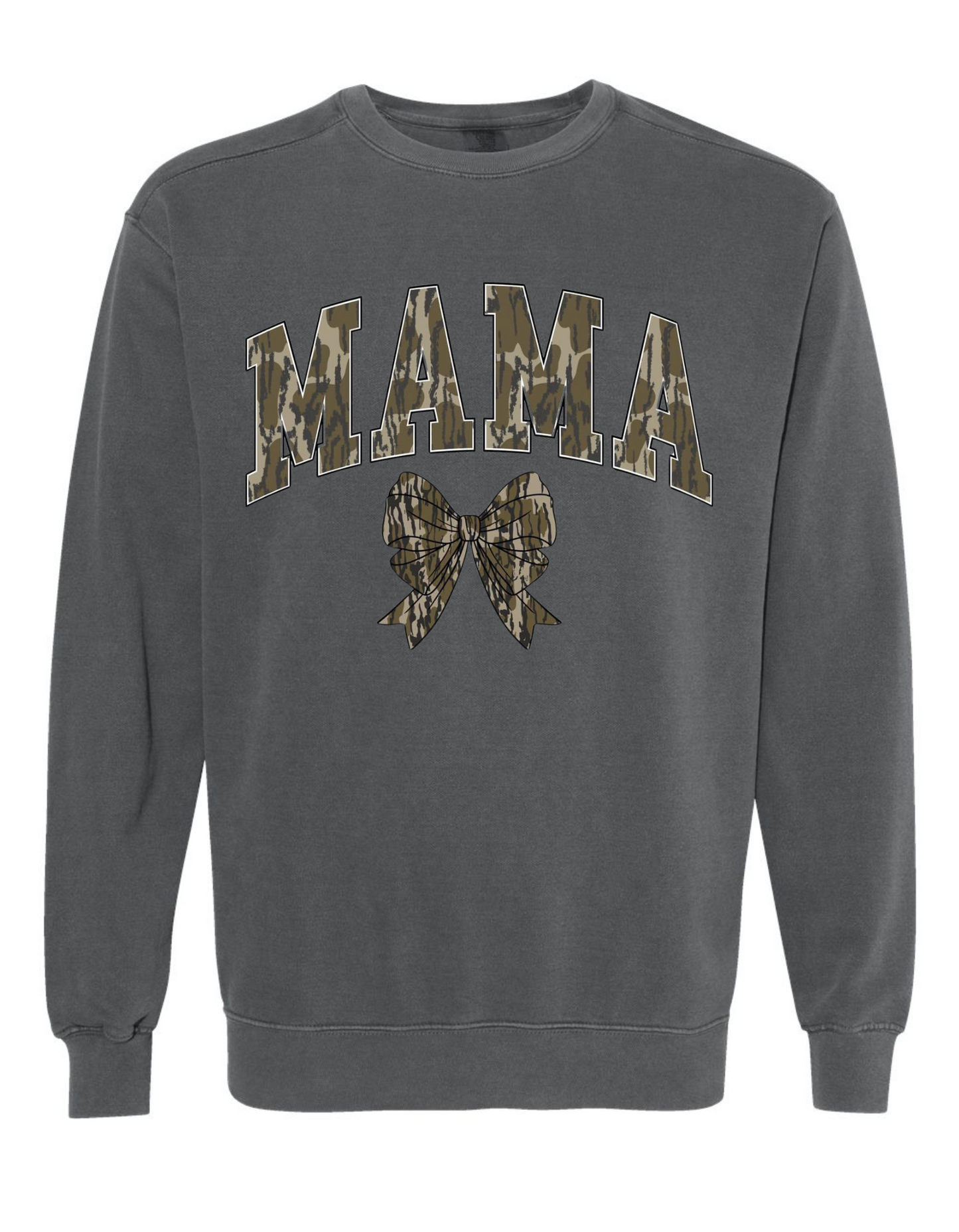 Mama Bottomland Camo Comfort Color Tee (Sweatshirts available)