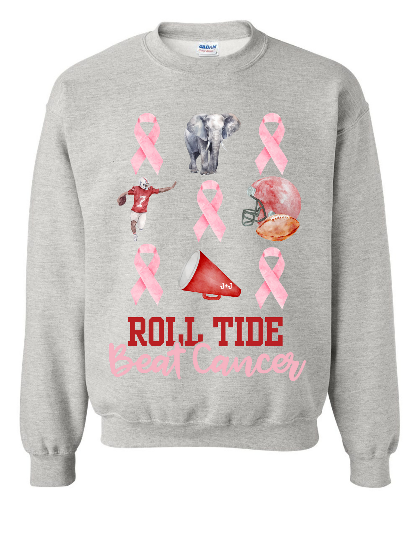 Roll Tide + Beat Cancer Comfort Color Tee (Sweatshirt Available)