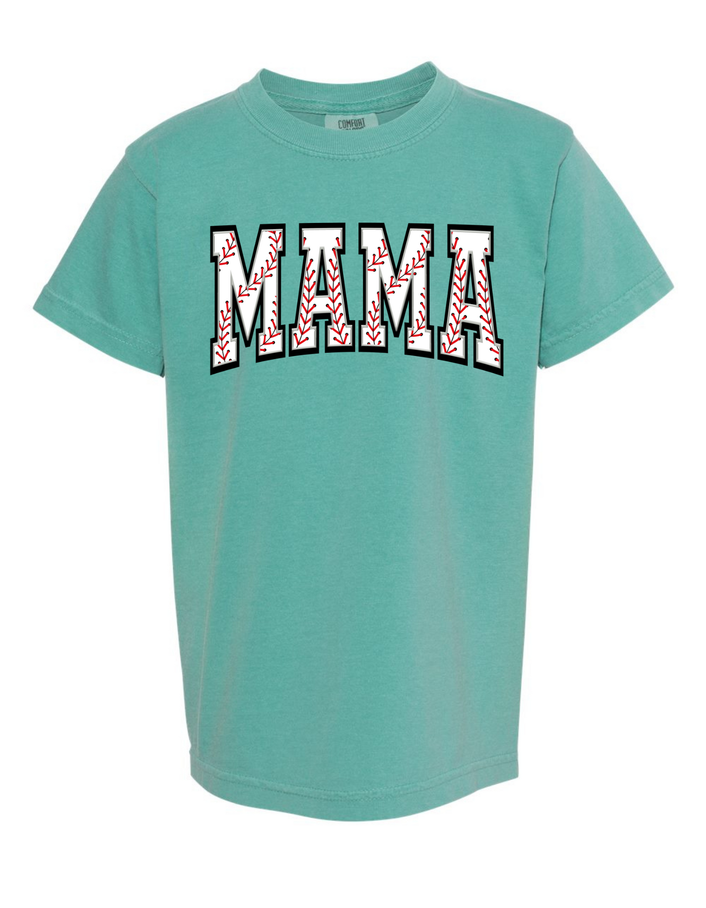 Baseball Laces Mama Comfort Color Tee