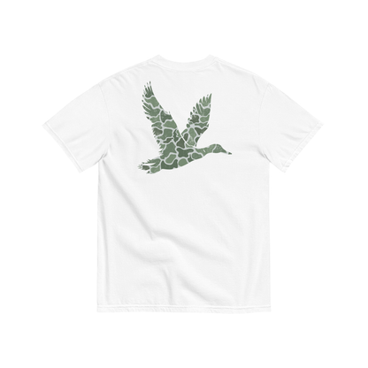 Jax and James Sage Camo Mallard Pocket Tee White Southern Lifestyle Apparel