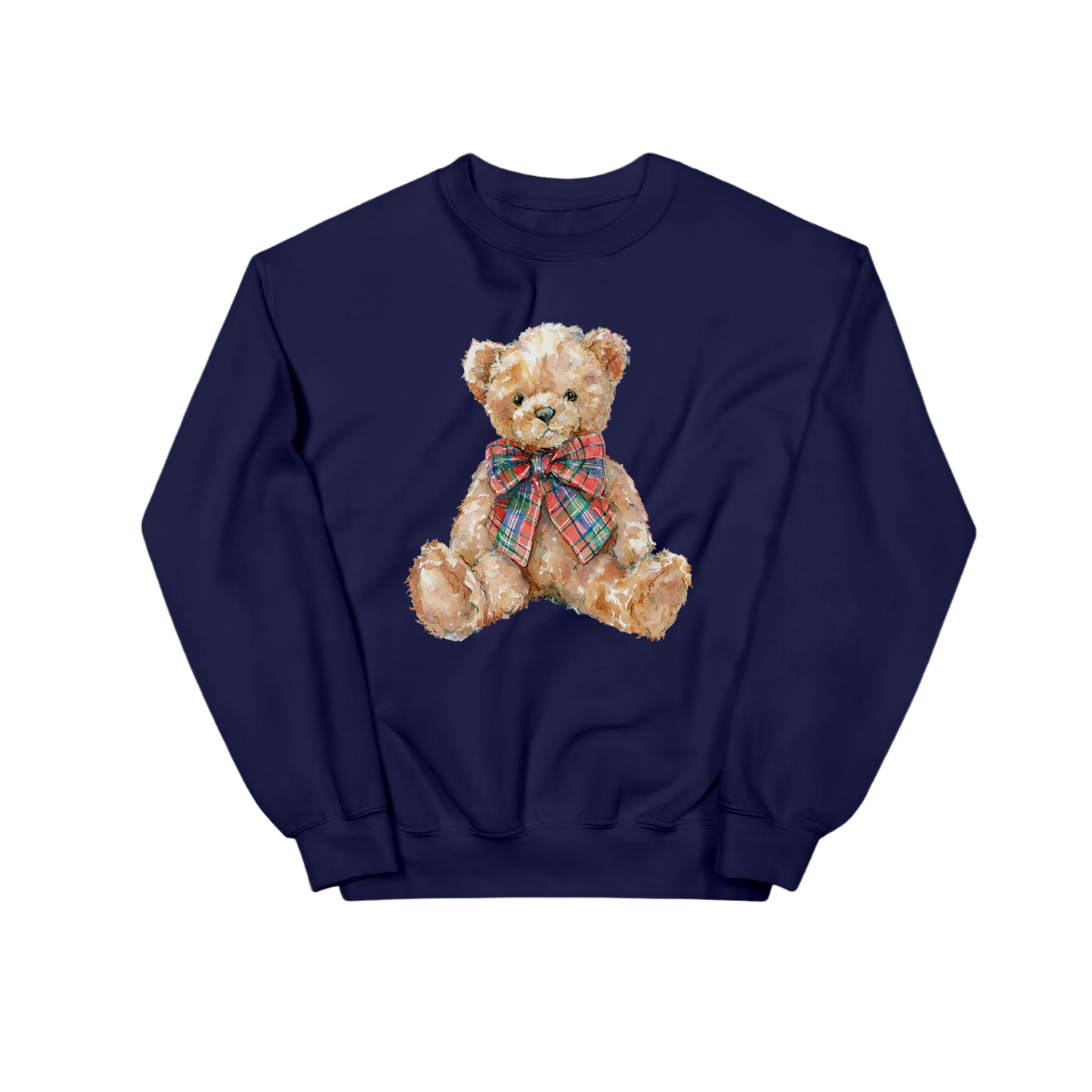 Vintage Christmas Teddy Bear Graphic Sweatshirt