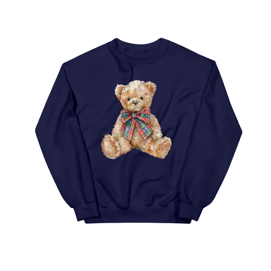 Vintage Christmas Teddy Bear Graphic Sweatshirt