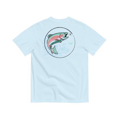 Jax and James Rainbow Trout Tee Chambray Southern Lifestyle Apparel