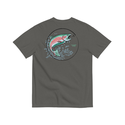 Jax and James Rainbow Trout Tee Pepper Southern Lifestyle Apparel