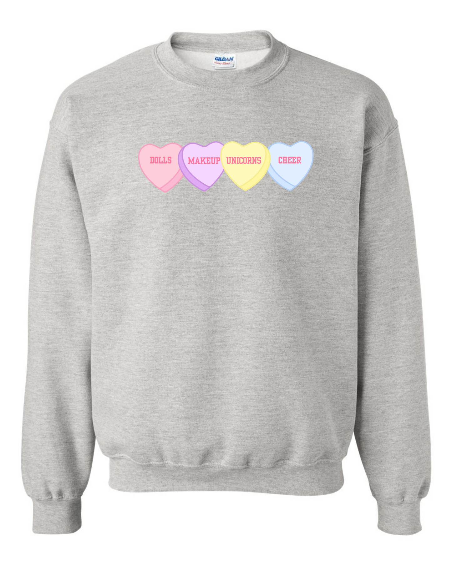 Custom Candy Hearts Sweatshirt