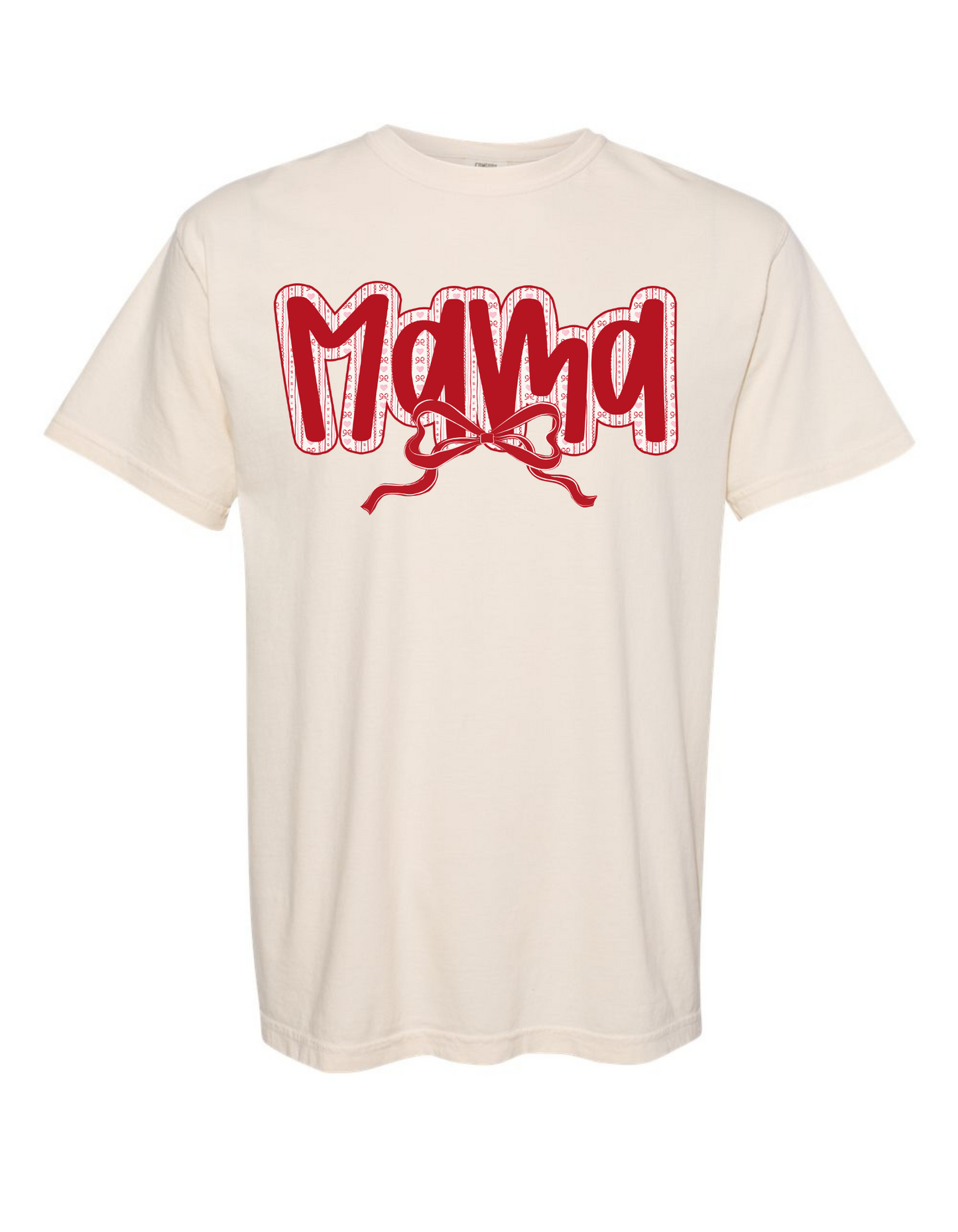 Heartfelt Bow Mama Comfort Color Tee