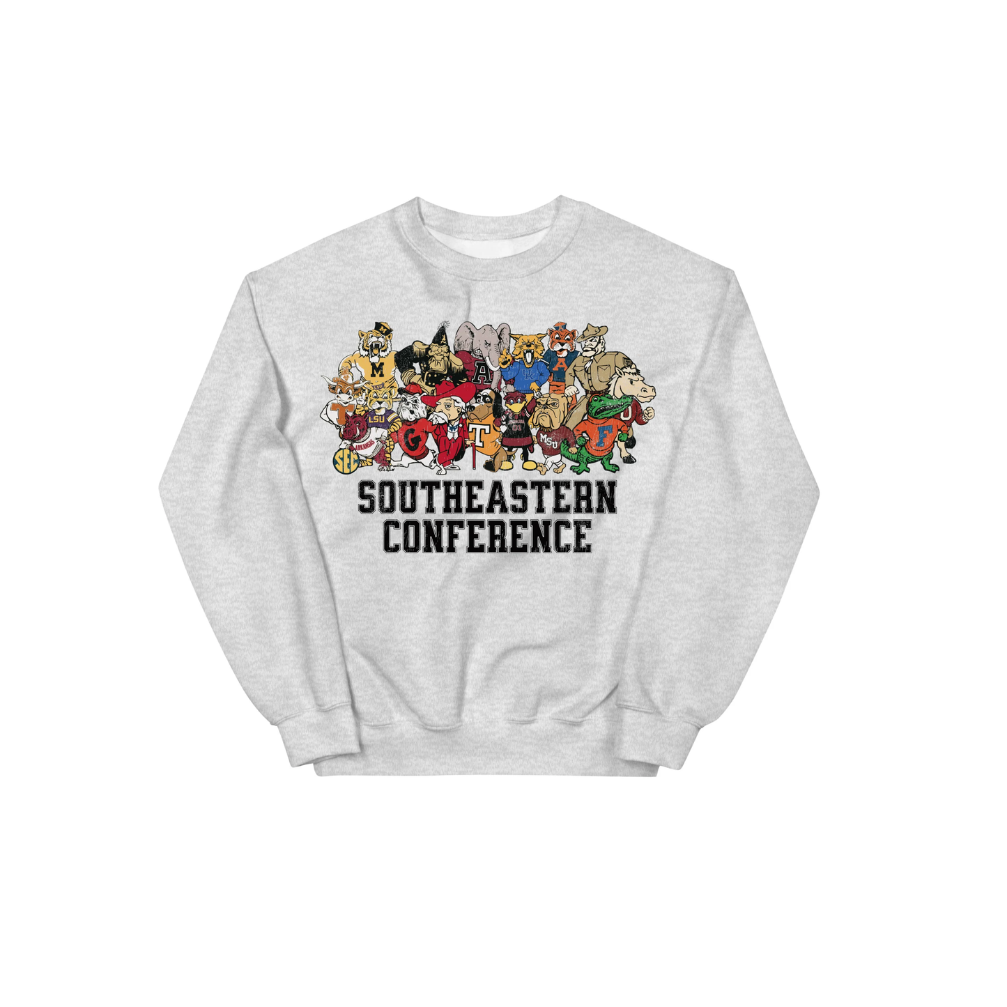 Vintage SEC College Mascots Graphic Sweatshirt