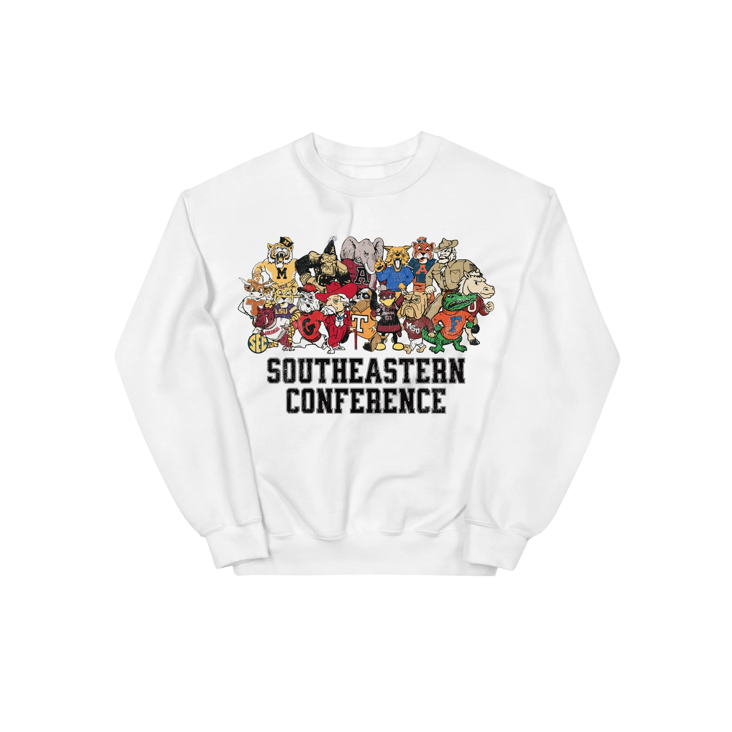 Vintage SEC College Mascots Graphic Sweatshirt
