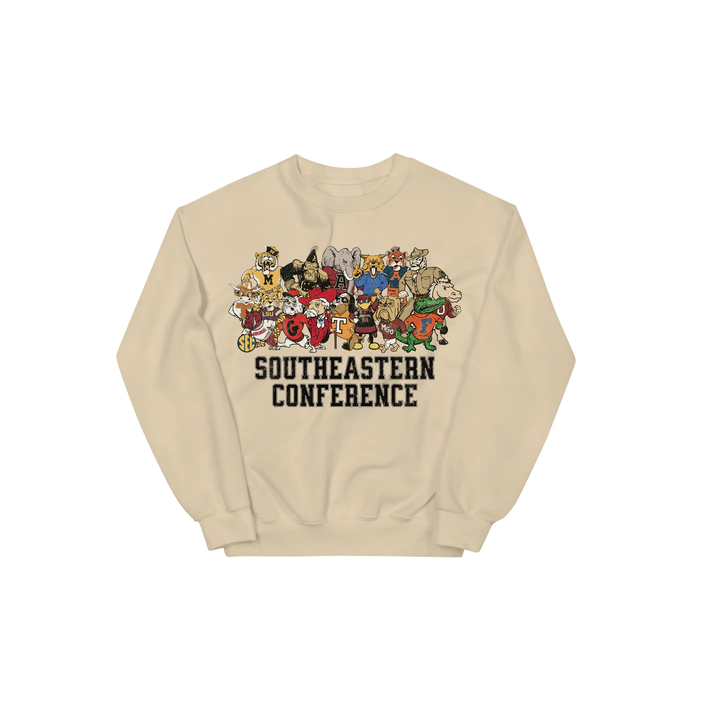 Vintage SEC College Mascots Graphic Sweatshirt