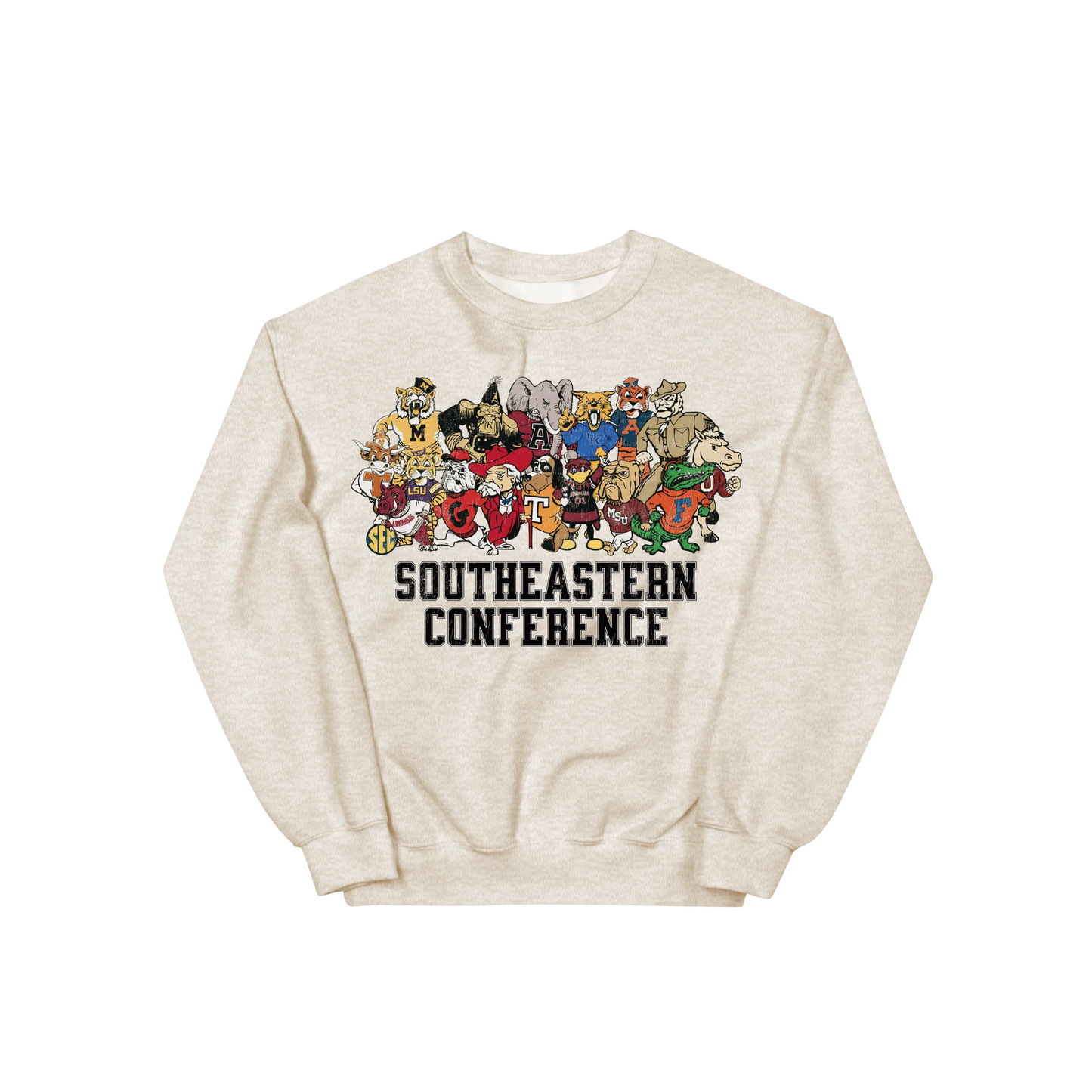 Vintage SEC College Mascots Graphic Sweatshirt