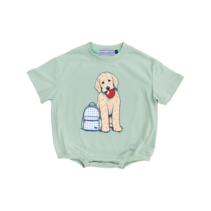 Back to School Pup Bubble Romper