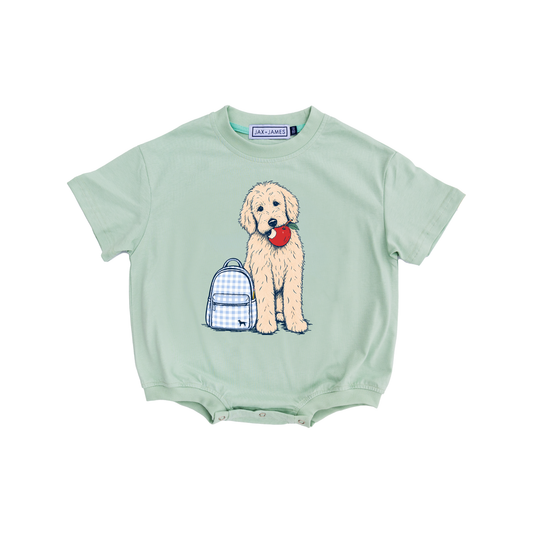 Back to School Pup Bubble Romper