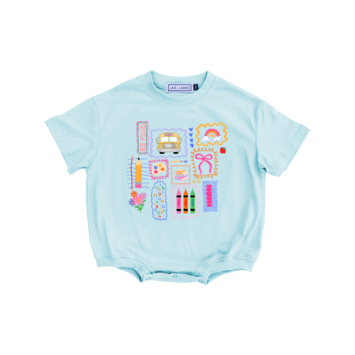 Back to School Stamp Bubble Romper