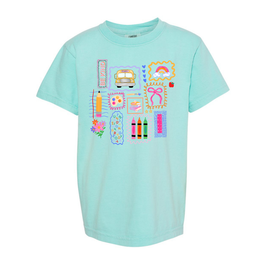 Back to School Stamp Comfort Color Tee