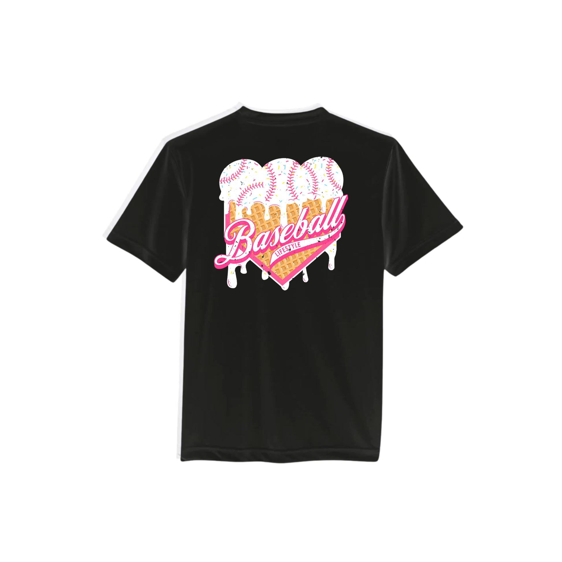 Jax and James Baseball Lifestyle Performance Tee Black Southern Lifestyle Apparel