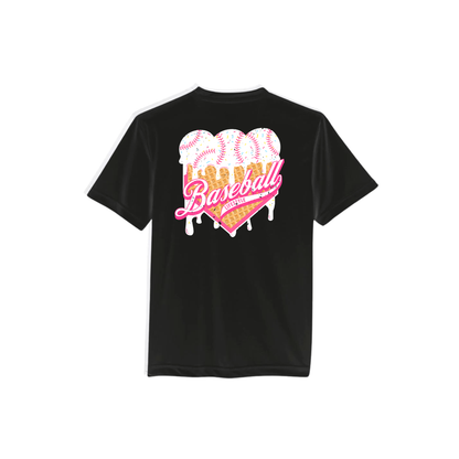 Jax and James Baseball Lifestyle Performance Tee Black Southern Lifestyle Apparel