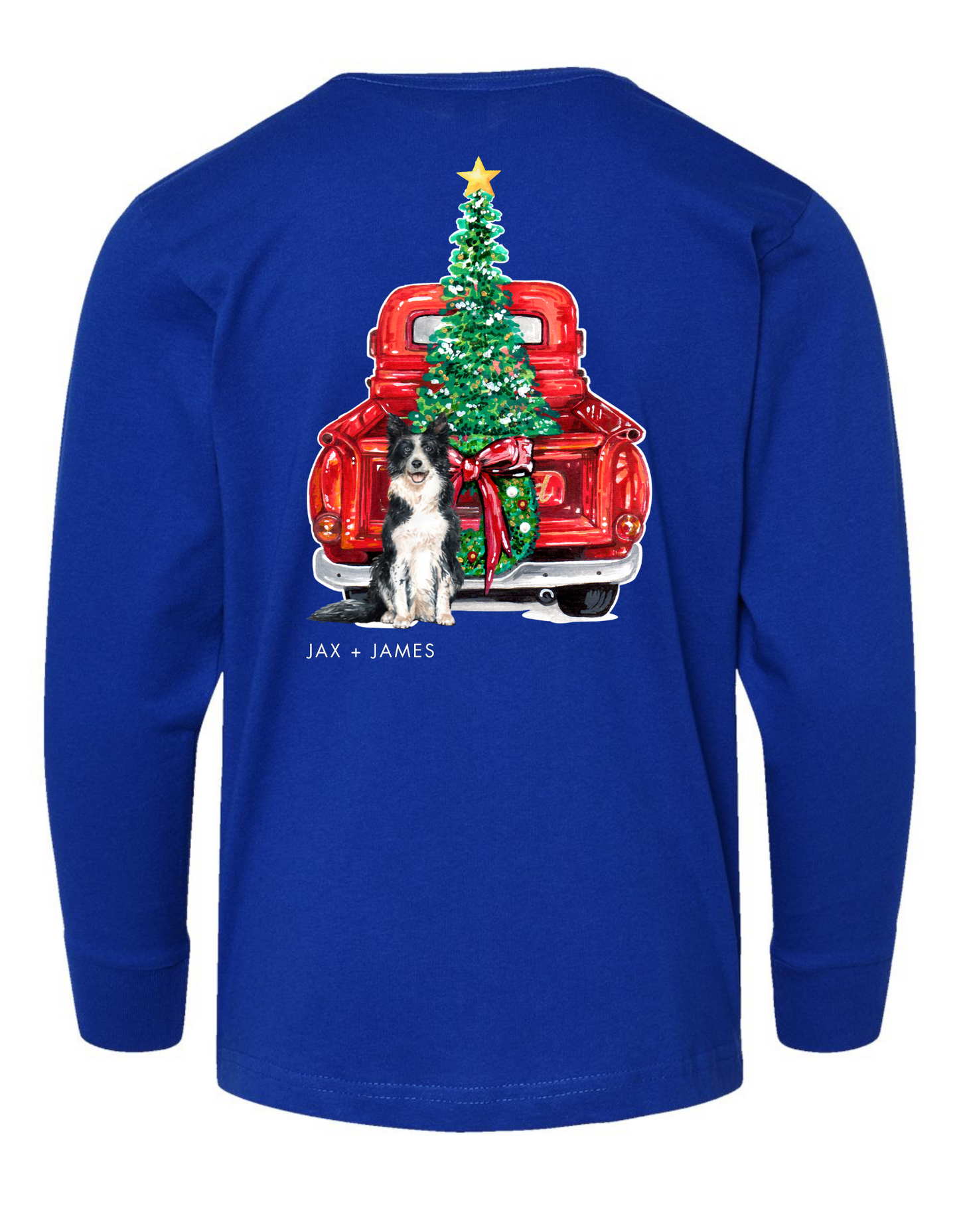 Christmas Dog + Truck Long Sleeve Specialty Tee