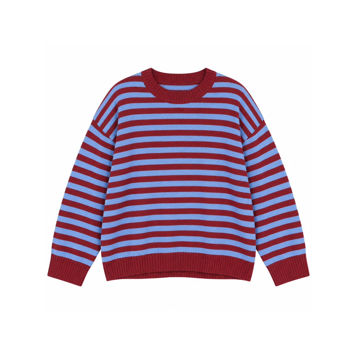 Drop Shoulder Stripe Sweater