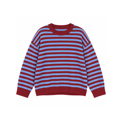 Drop Shoulder Stripe Sweater