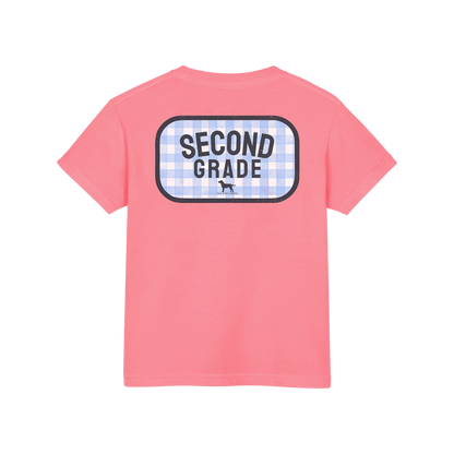 Choose Your Grade Blue Gingham Tee