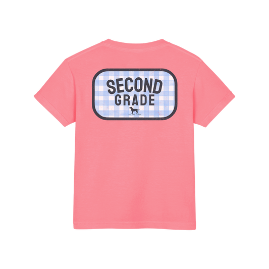 Choose Your Grade Blue Gingham Tee