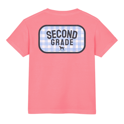Choose Your Grade Blue Gingham Tee