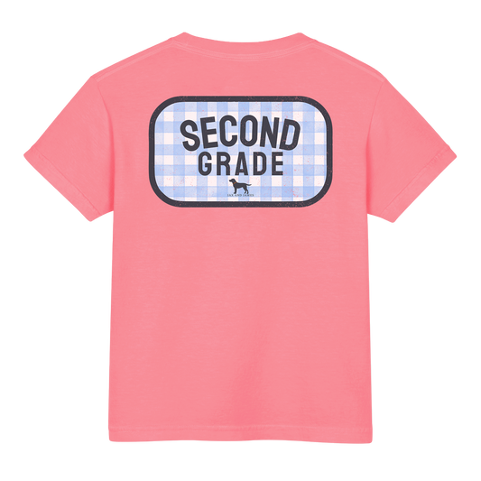 Choose Your Grade Blue Gingham Tee