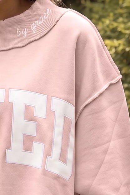 SAVED oversized sweatshirt in Watermelon Pink, photo 3