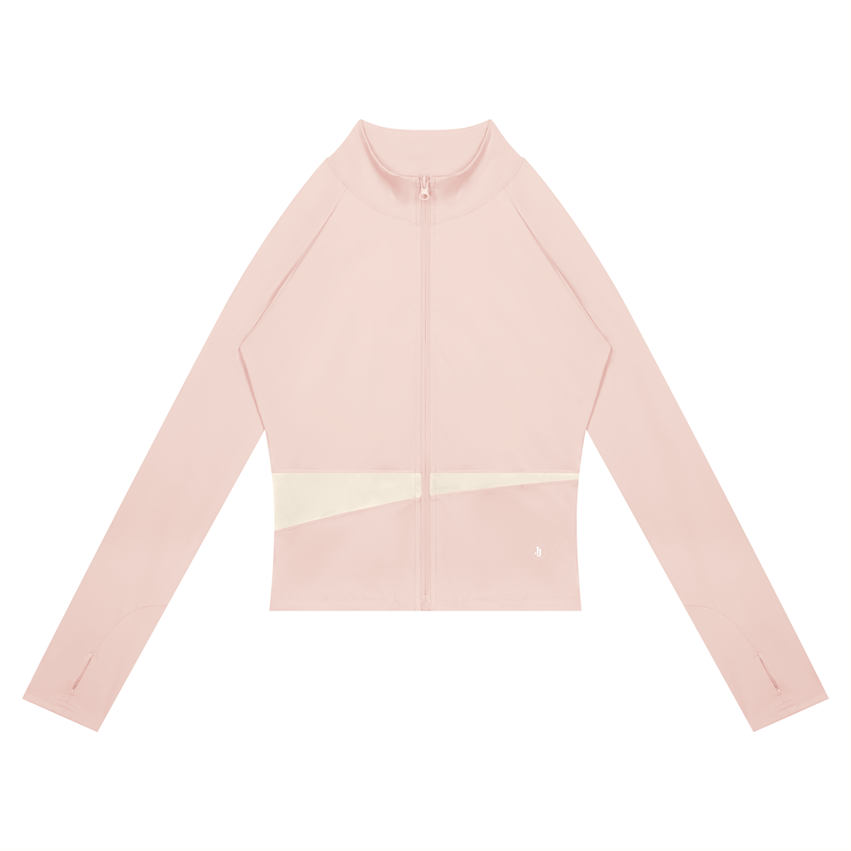 Jax and James Studio Cropped Track Jacket — a cropped full-zip track jacket in a stretch knit