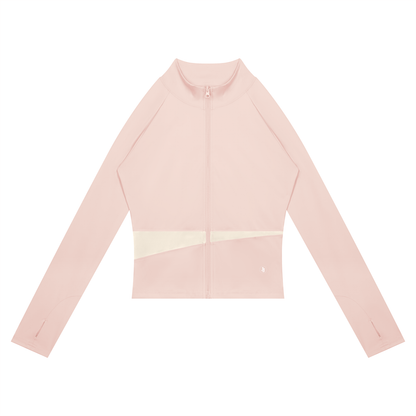 Jax and James Studio Cropped Track Jacket — a cropped full-zip track jacket in a stretch knit