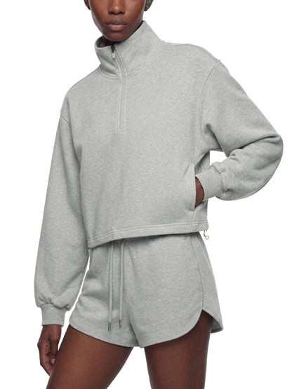 Heavyweight Cropped Quarter-Zip