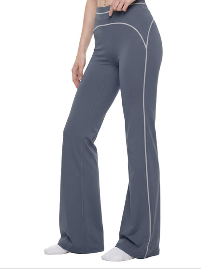 Jax and James Studio High-Rise Flare — a high-rise stretch-knit legging with a flared leg opening