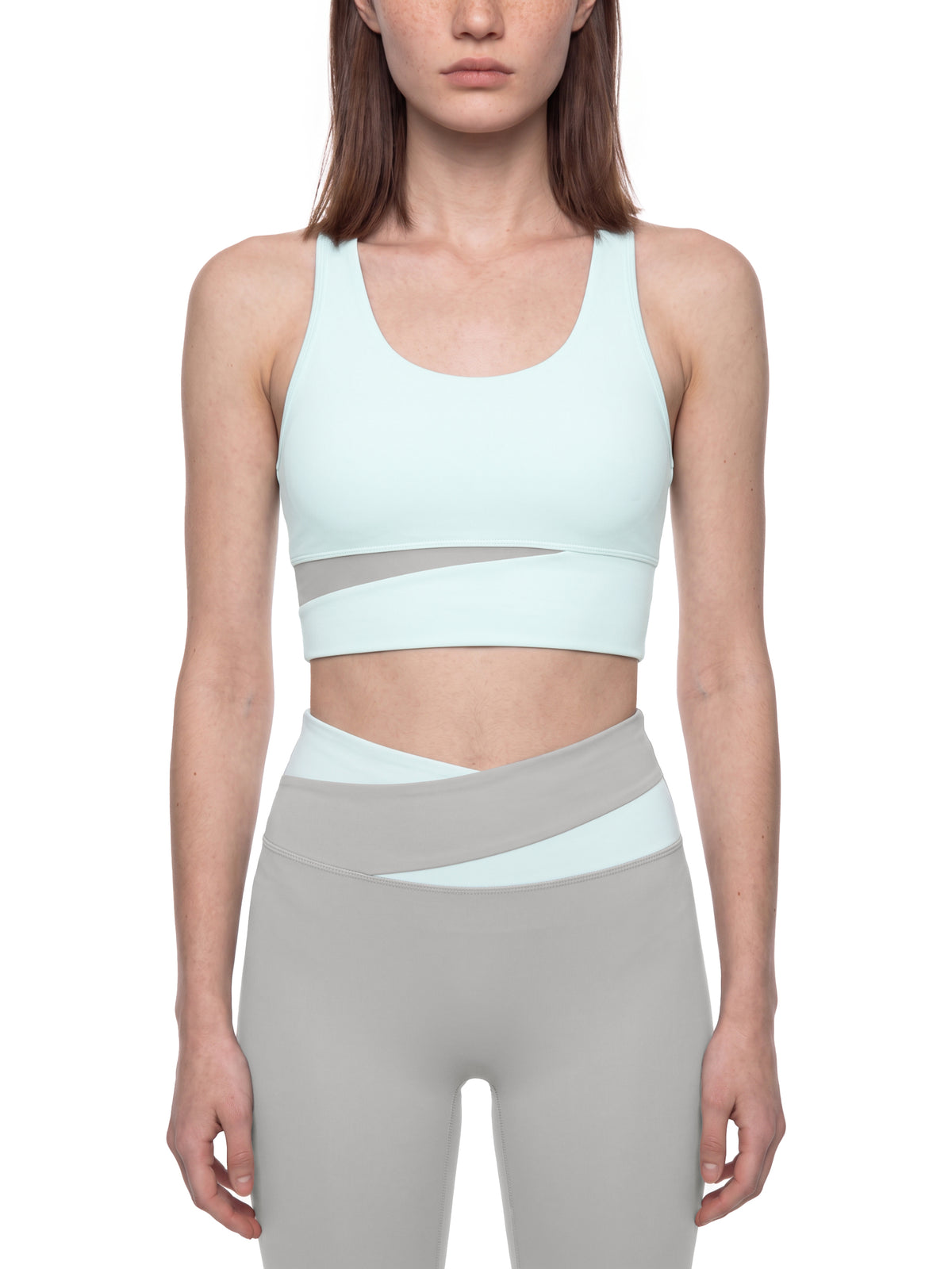 Jax and James Studio Color Block Tank Top — a cropped two-tone tank with a U-neck and seamless shoulders