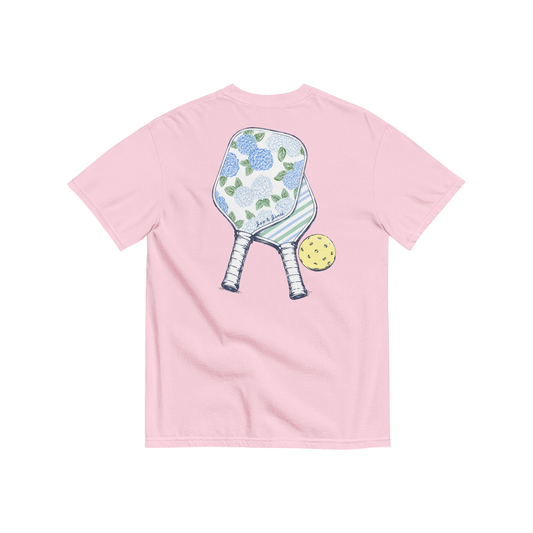 Jax and James Hydrangea Pickleball Pocket Tee Southern Lifestyle Apparel